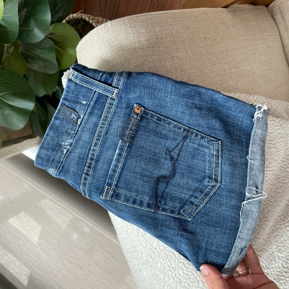7 for all mankind jean cuffed shorts - Picture 5 of 5